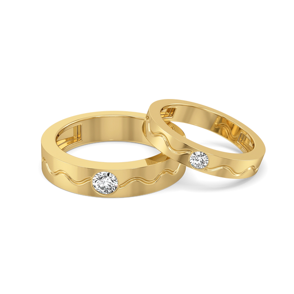 Rhythm of Love Lab Grown Diamond Couple Rings Online - Lukson