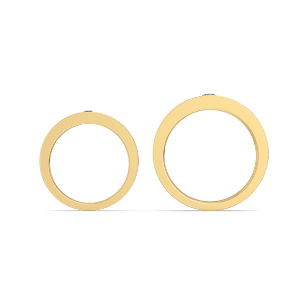 Buy Rhythm of Love 18k Gold Vermeil Lab Grown Diamond Couple Rings - Lukson 