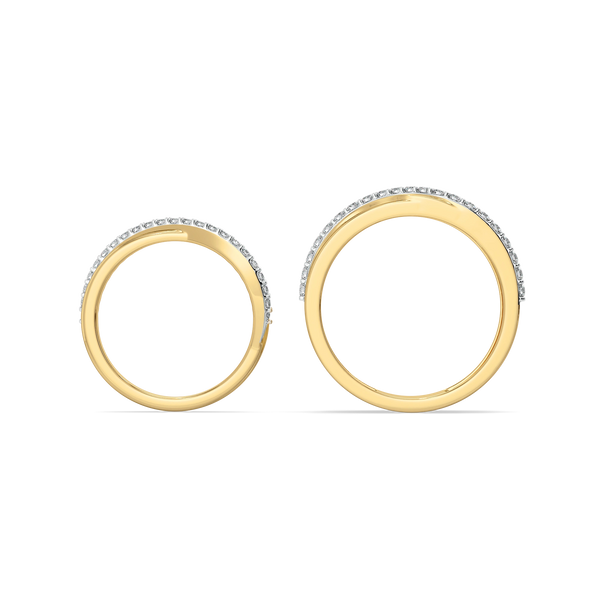 Lukson Forever Lab Grown Diamond Couple Band Rings in India