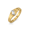 Lukson Angle of Us 18K Gold Lab Grown Diamond Couple Band Rings