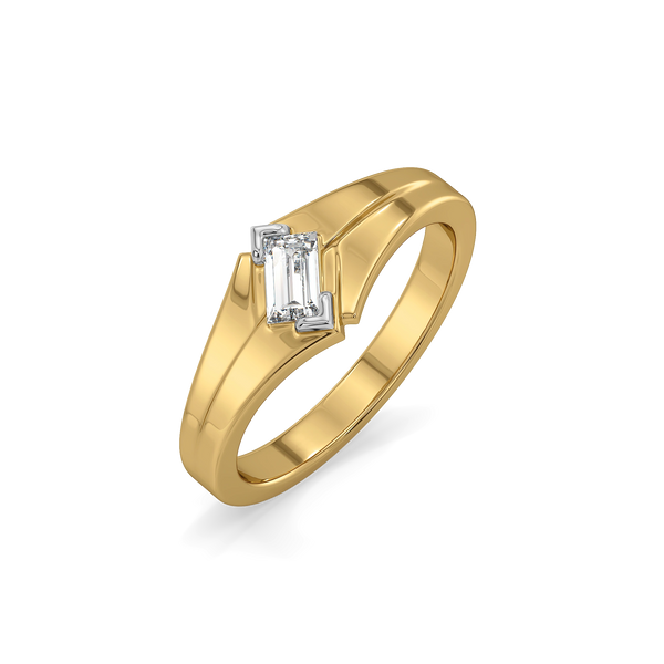 Lukson Angle of Us 18K Gold Lab Grown Diamond Couple Band Rings