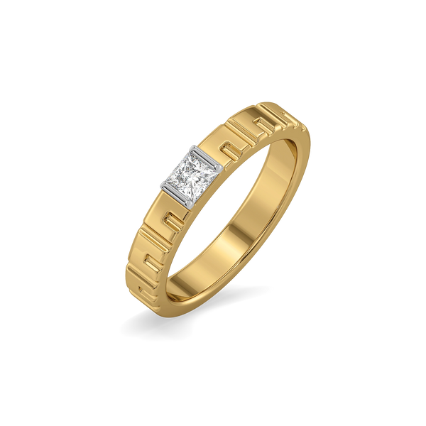 Lukson Groove Promise Lab Grown Diamond Couple Band Rings in India