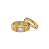 Lukson Groove Promise Lab Diamond Couple Band Rings