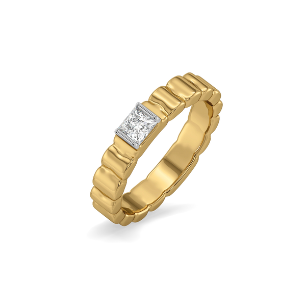 Regal Square Bond Lab Grown Diamond Couple Rings - Lukson