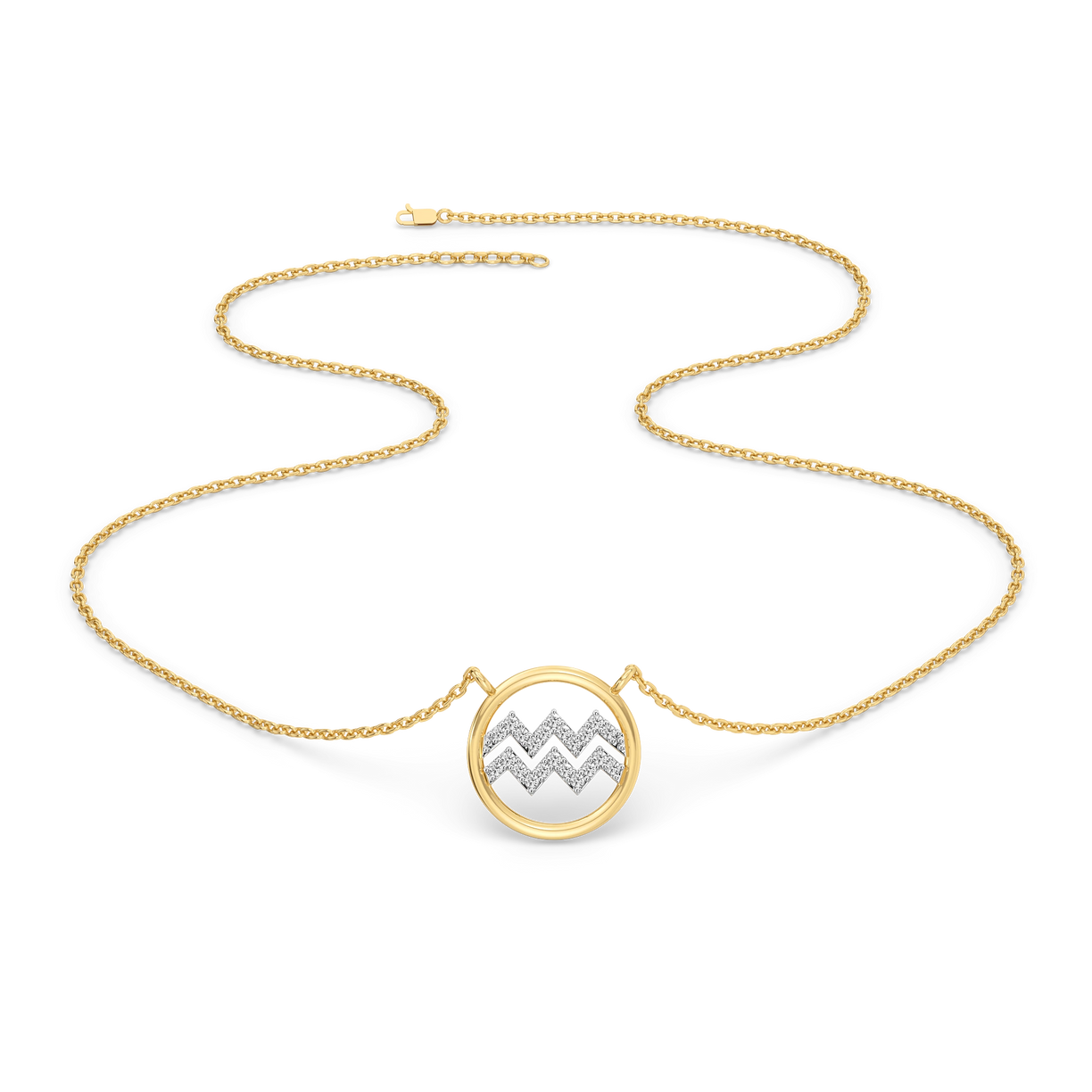 Aquarius Flow - Lab Diamond Necklace