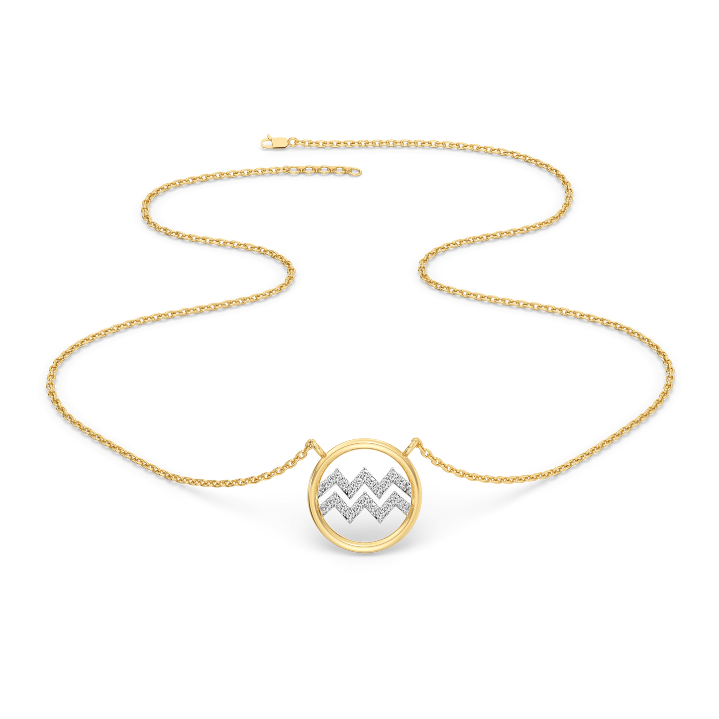 Aquarius Flow - Lab Diamond Necklace