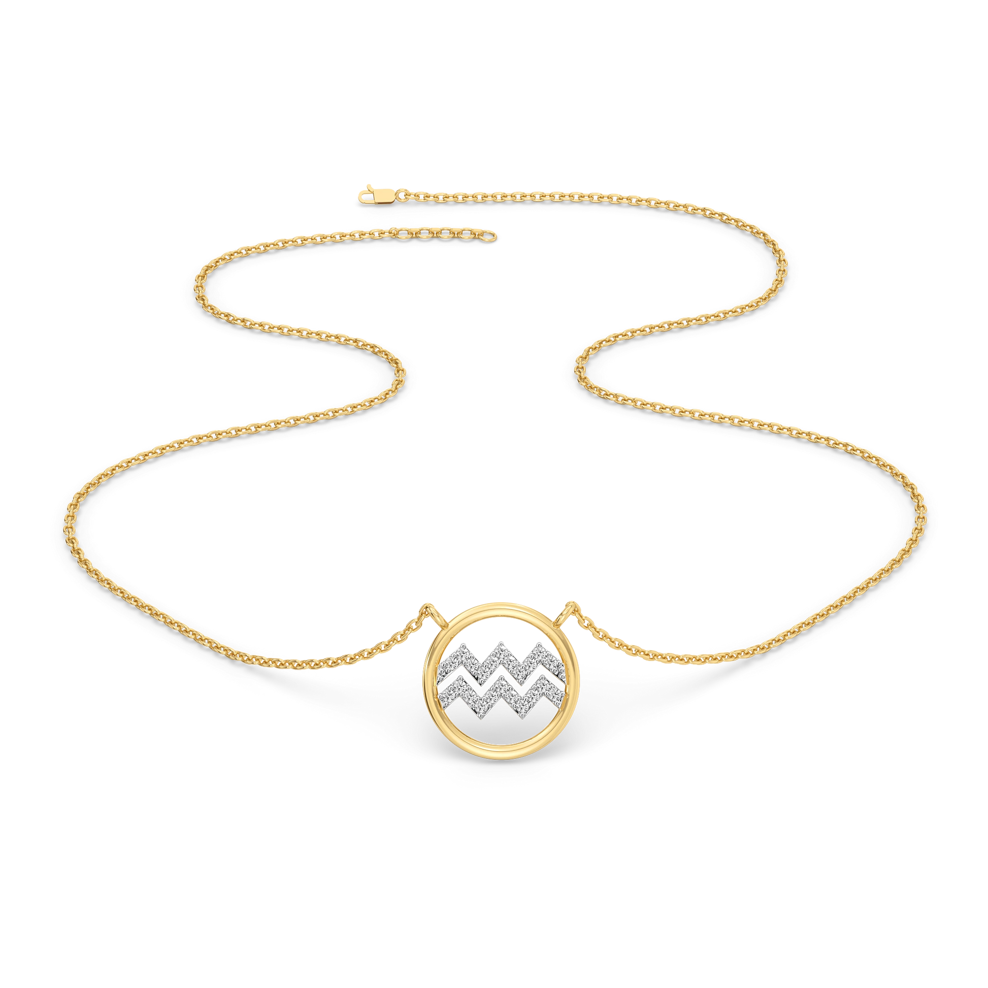 Aquarius Flow - Lab Diamond Necklace