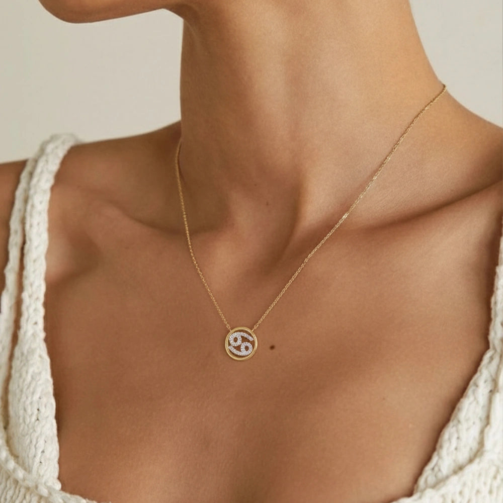 Cancer Moon - Lab Diamond Necklace