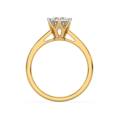 Golden Radiance Solitaire Ring