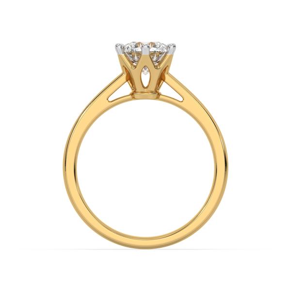 Lukson Golden Lab Grown Diamond Solitaire Ring