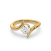 Lukson Curved Elegance Lab Grown Diamond Solitaire Ring Online