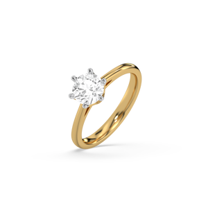Golden Radiance - Lab Diamond Solitaire Ring
