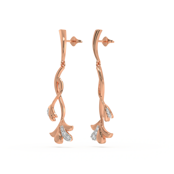 Lukson Lilac Whisper 18k Rose Gold Lab Grown DiamondEarrings for Women 