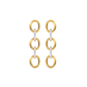 Link Chain - Lab Diamond Drop Earrings