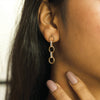 Lukson lab grown diamond chain earrings