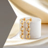 Lukson lab grown diamond link earrings