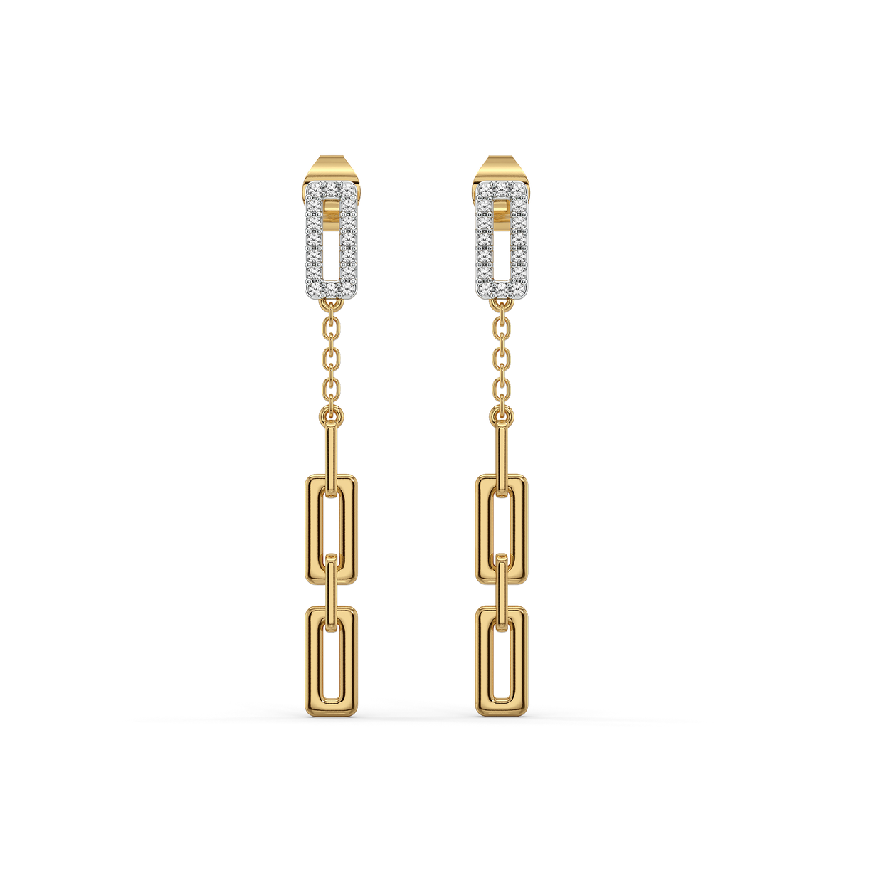 Linkin' It Up Lab Diamond Drop Earrings