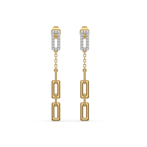 Linkin' It Up - Lab Diamond Drop Earrings