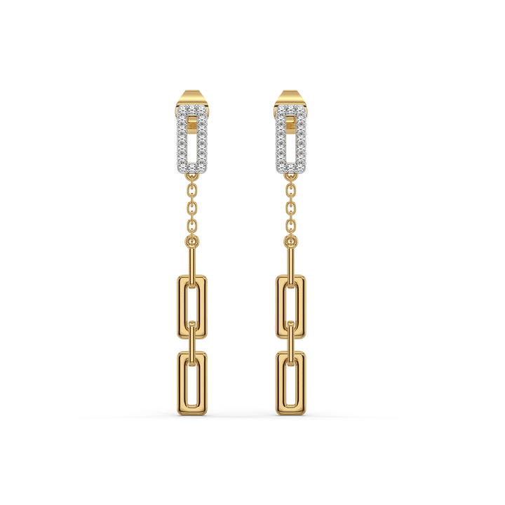 Linkin' It Up - 18kt Gold Vermeil Lab Grown Diamond Drop Earrings