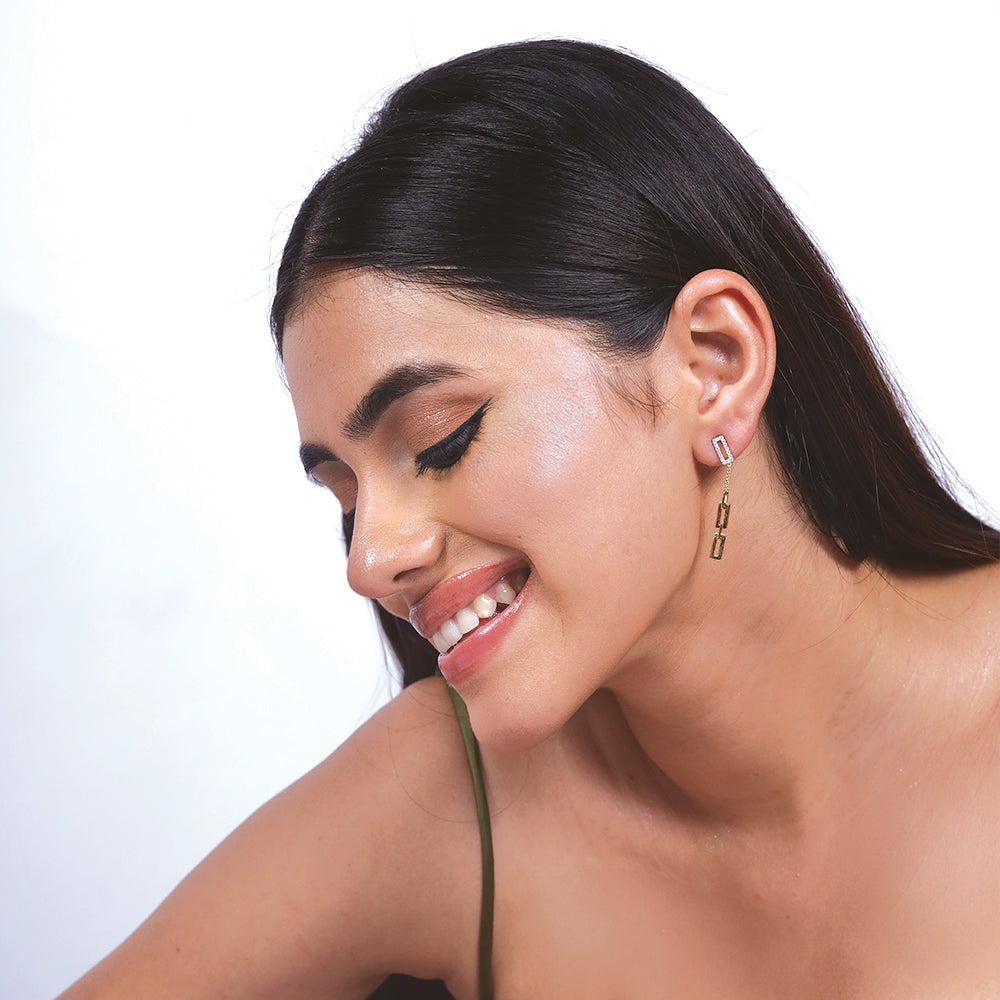 Linkin' It Up Lab Grown Diamond Drop Earrings for Women