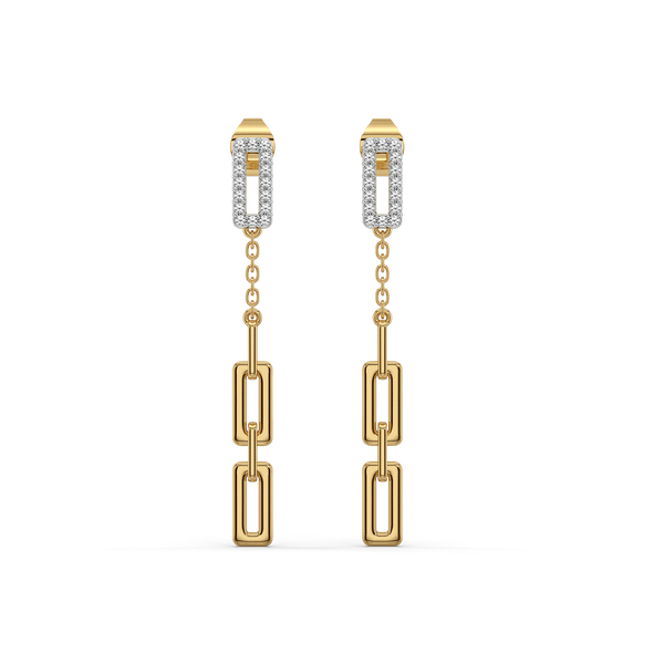 Linkin' It Up Lab Diamond Drop Earrings