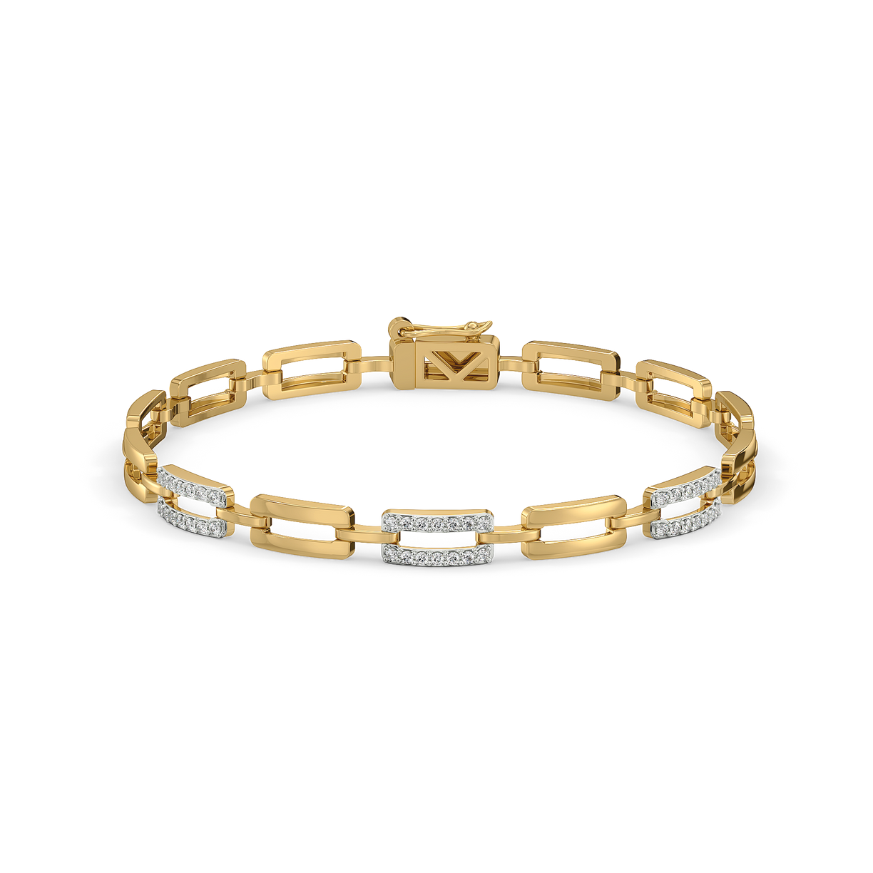 Linkin' It Up Chain Bracelet - 18kt Gold Vermeil Lab Grown Diamond 