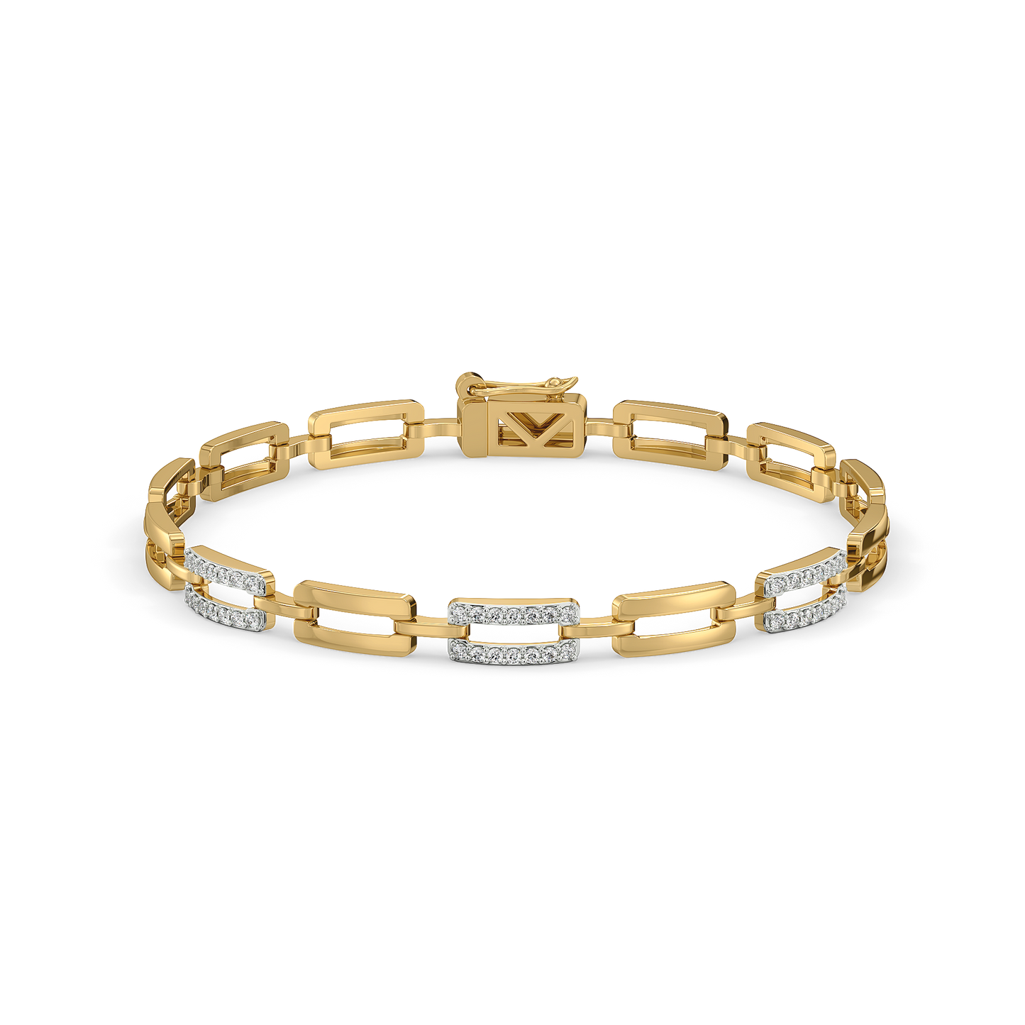 Linkin' It Up Chain Bracelet - 18kt Gold Vermeil Lab Grown Diamond 