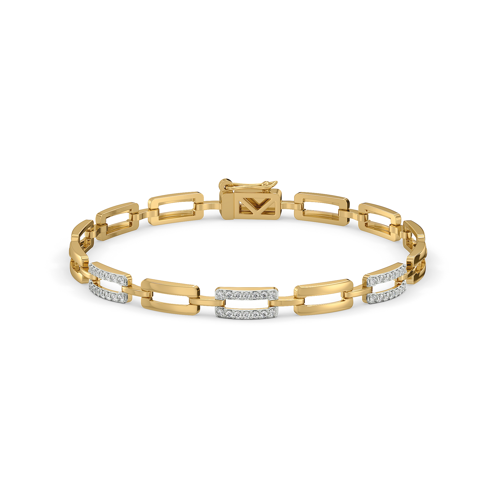 Linkin' It Up Chain Bracelet - 18kt Gold Vermeil Lab Grown Diamond 