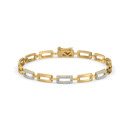 Linkin' It Up Chain Bracelet - 18kt Gold Vermeil Lab Grown Diamond 