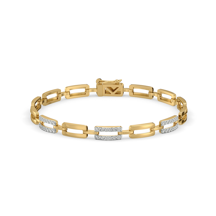 Linkin' It Up Chain Bracelet - 18kt Gold Vermeil Lab Grown Diamond 