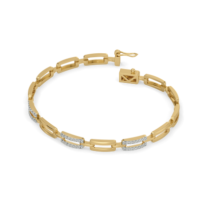 Linkin' It Up Chain Bracelet - 18kt Gold Vermeil Lab Grown Diamond 