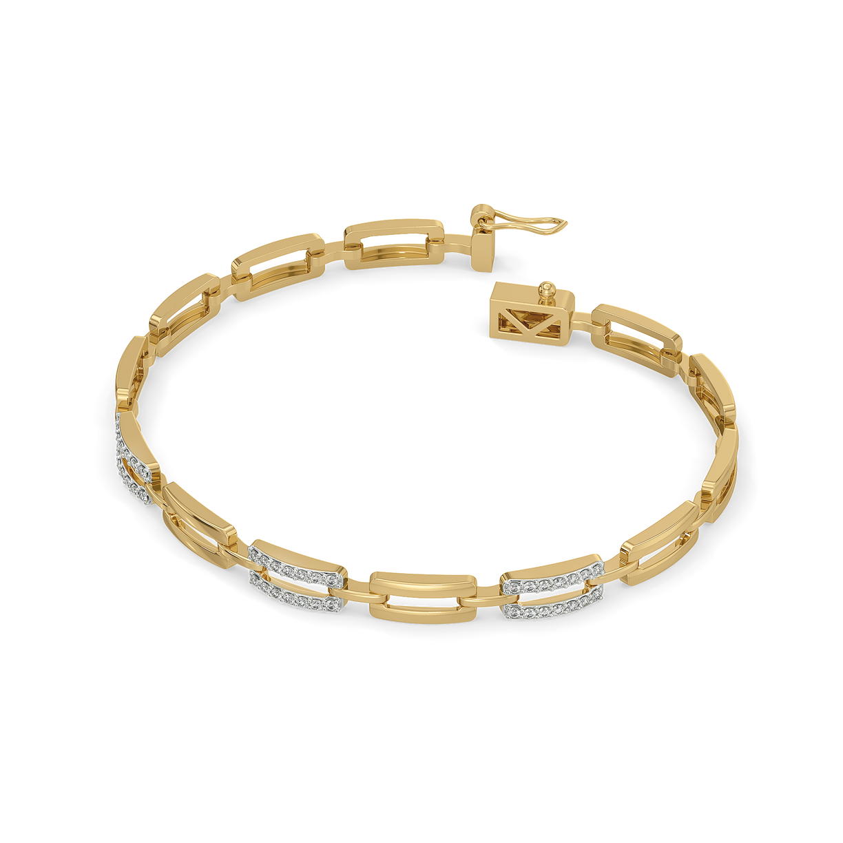 Linkin' It Up Chain Bracelet - 18kt Gold Vermeil Lab Grown Diamond 