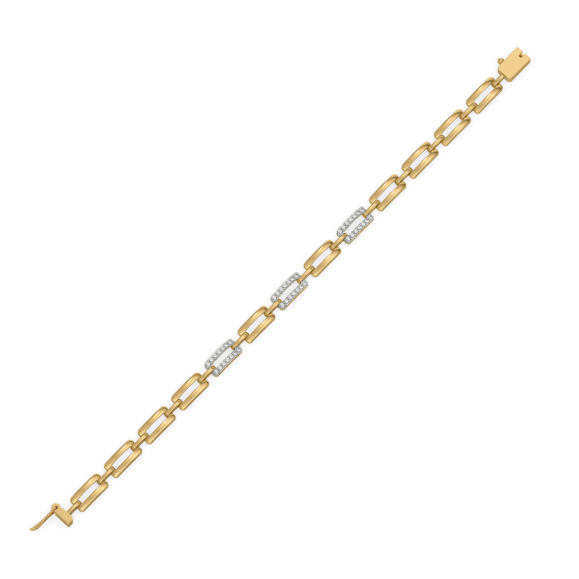 Linkin' It Up Chain Bracelet - 18kt Gold Vermeil Lab Grown Diamond 