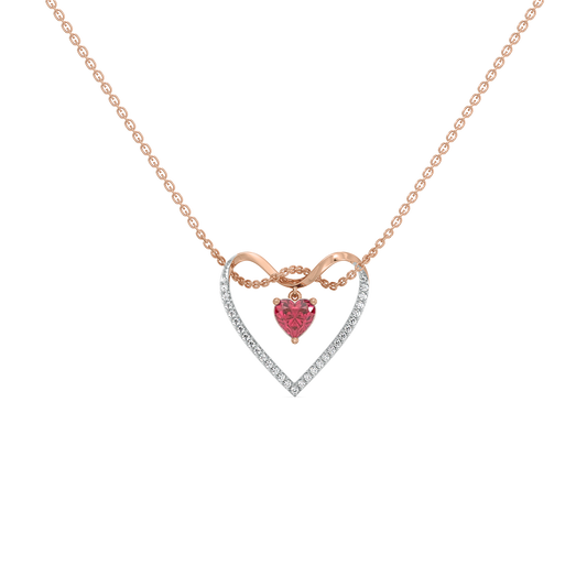 "Love on a String" - 18kt Rose Gold Vermeil Lab Grown Diamond Necklace