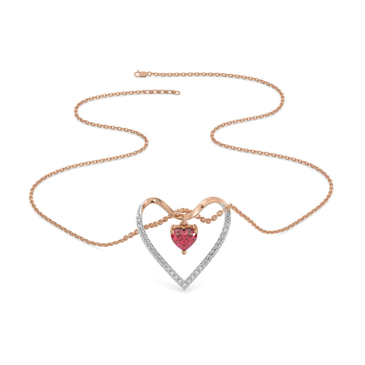 Love on a String Lab Grown Diamond Necklace - Lukson