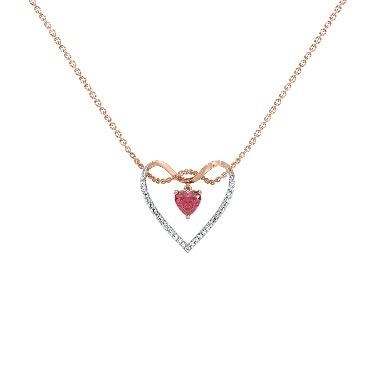 Love on a String Lab Grown Diamond Necklace for Women - Lukson