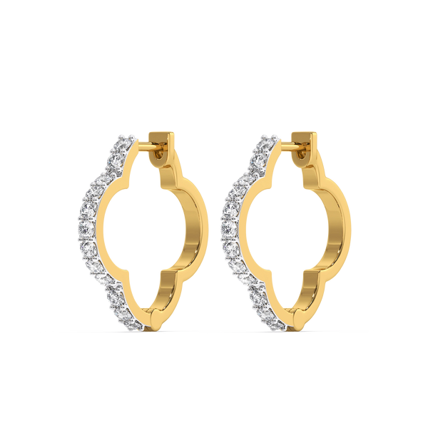 Lab grown diamond huggie earrings - Lukson