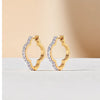 Lucky Clover Huggies Lab Grown Diamond Earrings - Lukson 