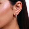 Lucky clover lab grown diamond earrings -Lukson 
