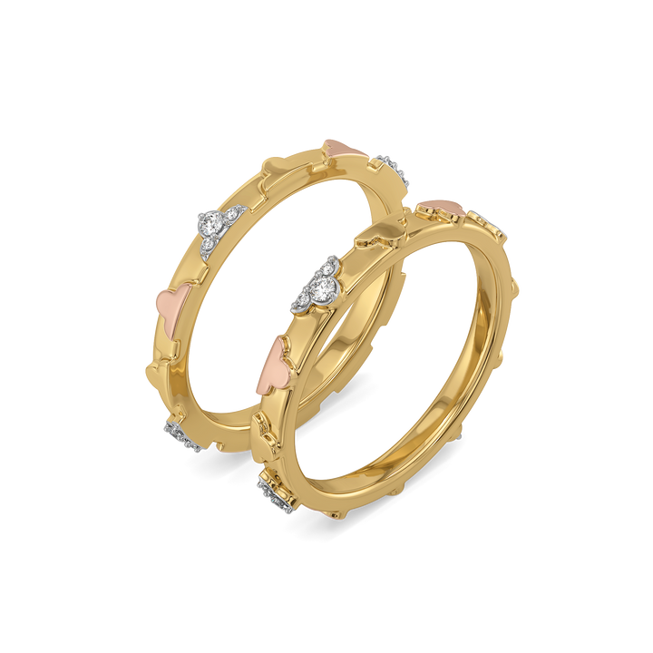 Lucky Stack Clover Ring-18kt Gold Vermeil Lab Grown Diamond