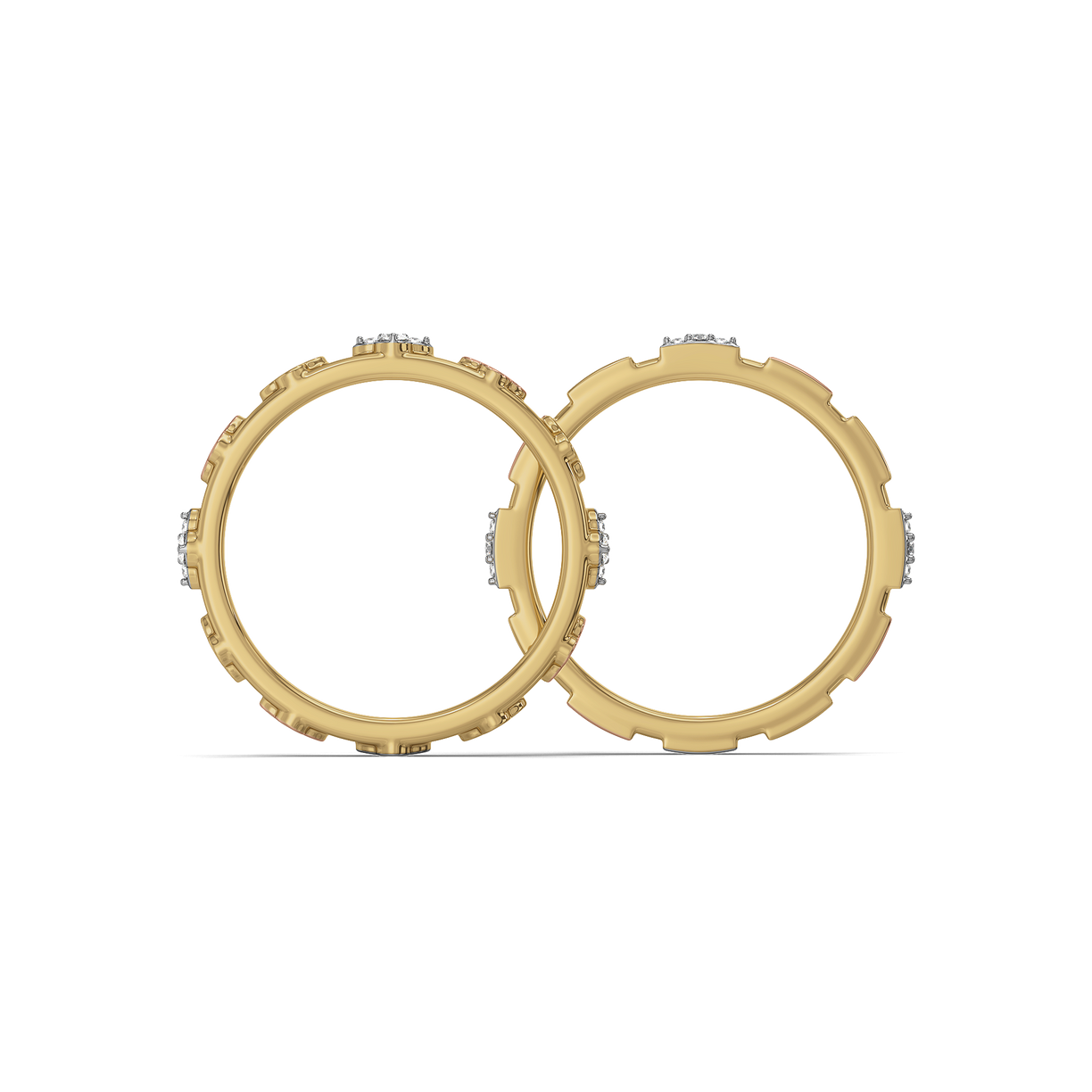 Lucky Stack Clover Ring-18kt Gold Vermeil Lab Grown Diamond