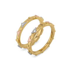 Lucky Stack - Lab Diamond Clover Ring