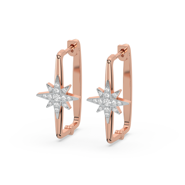 Lukson lab grown diamond tiny hoop earrings