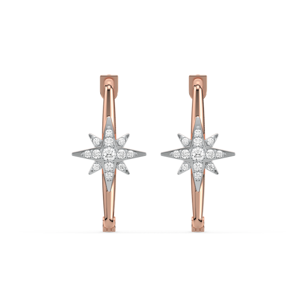 Lukson lab grown diamond huggie earrings for women 