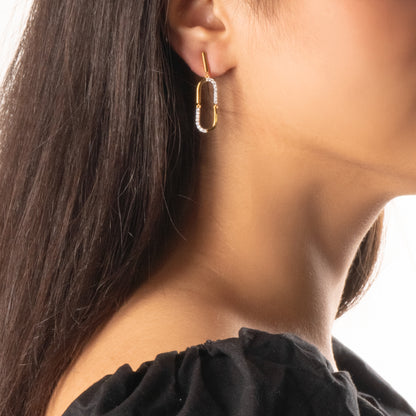 Lustre Loop - 18kt Gold Vermeil Lab Grown Diamond Drop Earrings