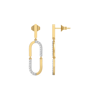 Lustre Loop - 18kt Gold Vermeil Lab Grown Diamond Drop Earrings
