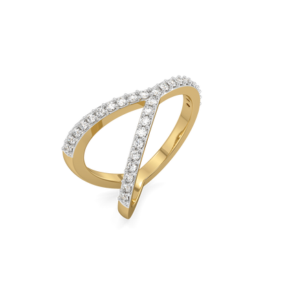 Luxe Interlock Cocktail Ring-18kt Gold Vermeil Lab Grown Diamond Ring