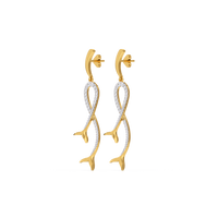Mermaid Lure Drop - 18kt Gold Vermeil Lab Grown Diamond Earrings