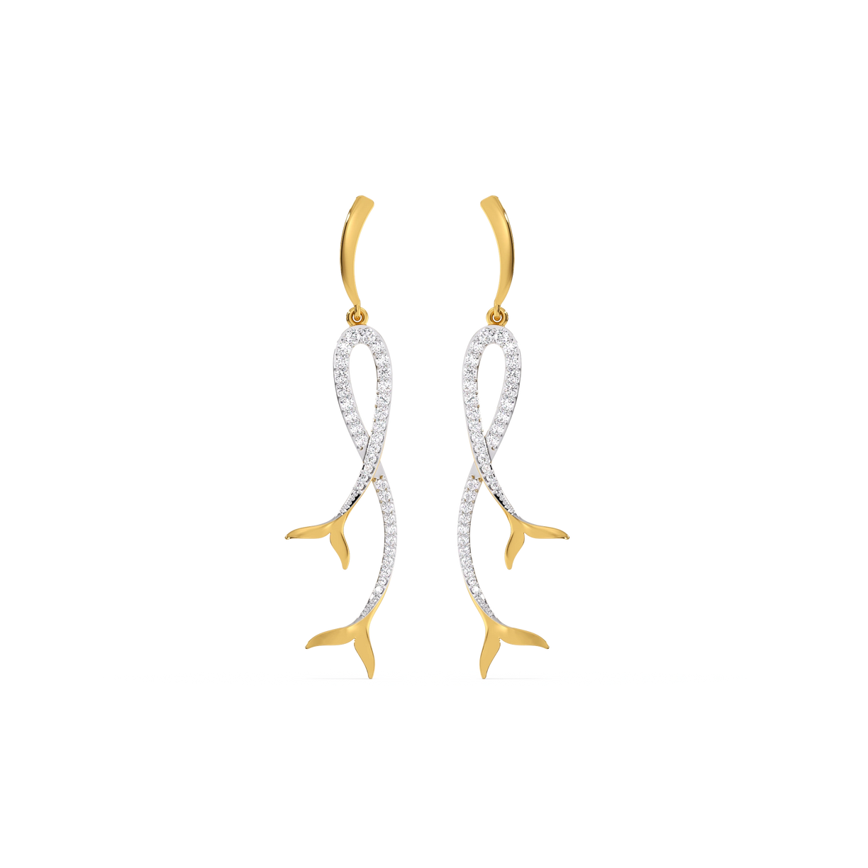 Mermaid Lure - Lab Diamond Drop Earrings