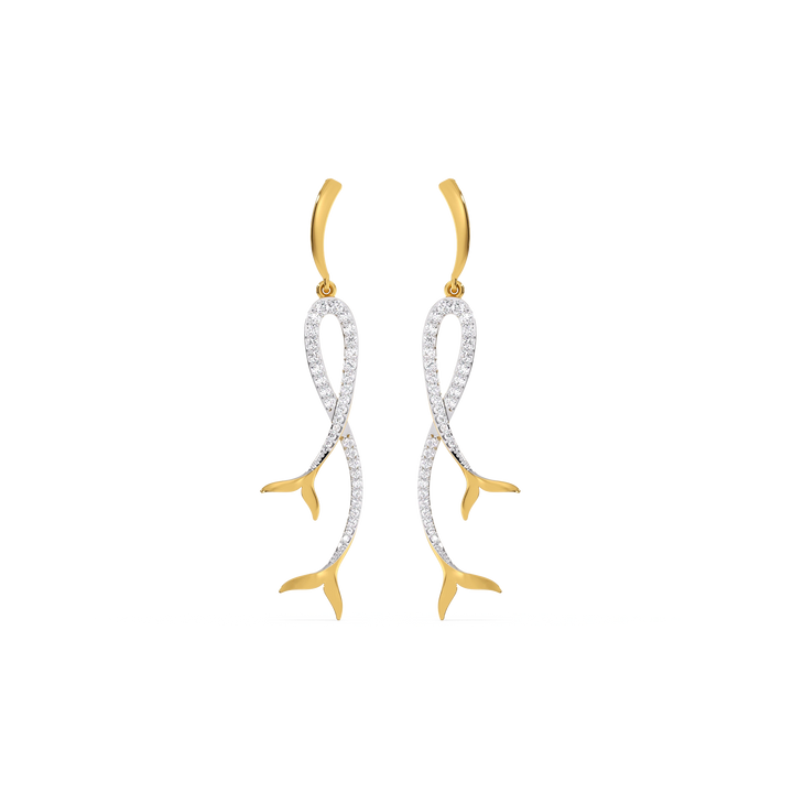 Mermaid Lure - Lab Diamond Drop Earrings